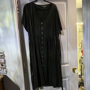 Rowan Linen Button Up Midi Dress